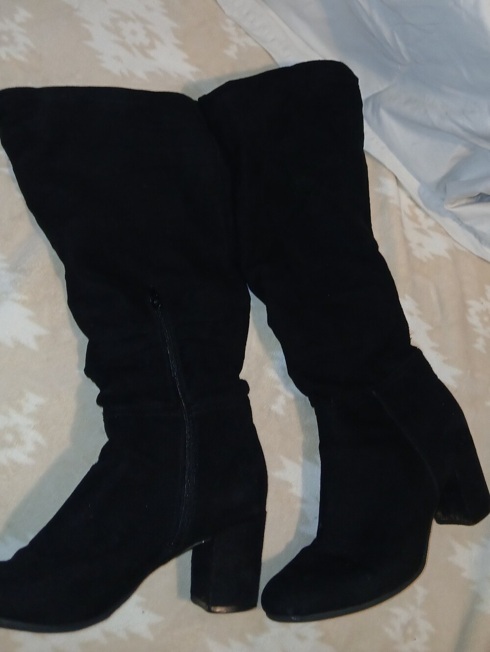Black Women's Size 11 (Mid Calf ~To Knee) Heel Boots - Picture 2 of 6